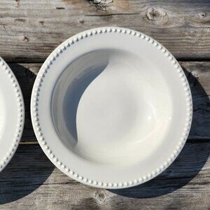 POTTERY BARN Emma Beaded Stoneware Soup Bowls 1 Bowl